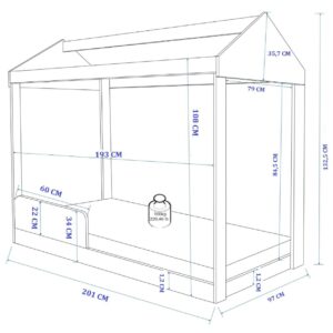 Mini Cama Casita Montessori Dakota - Imagen 4